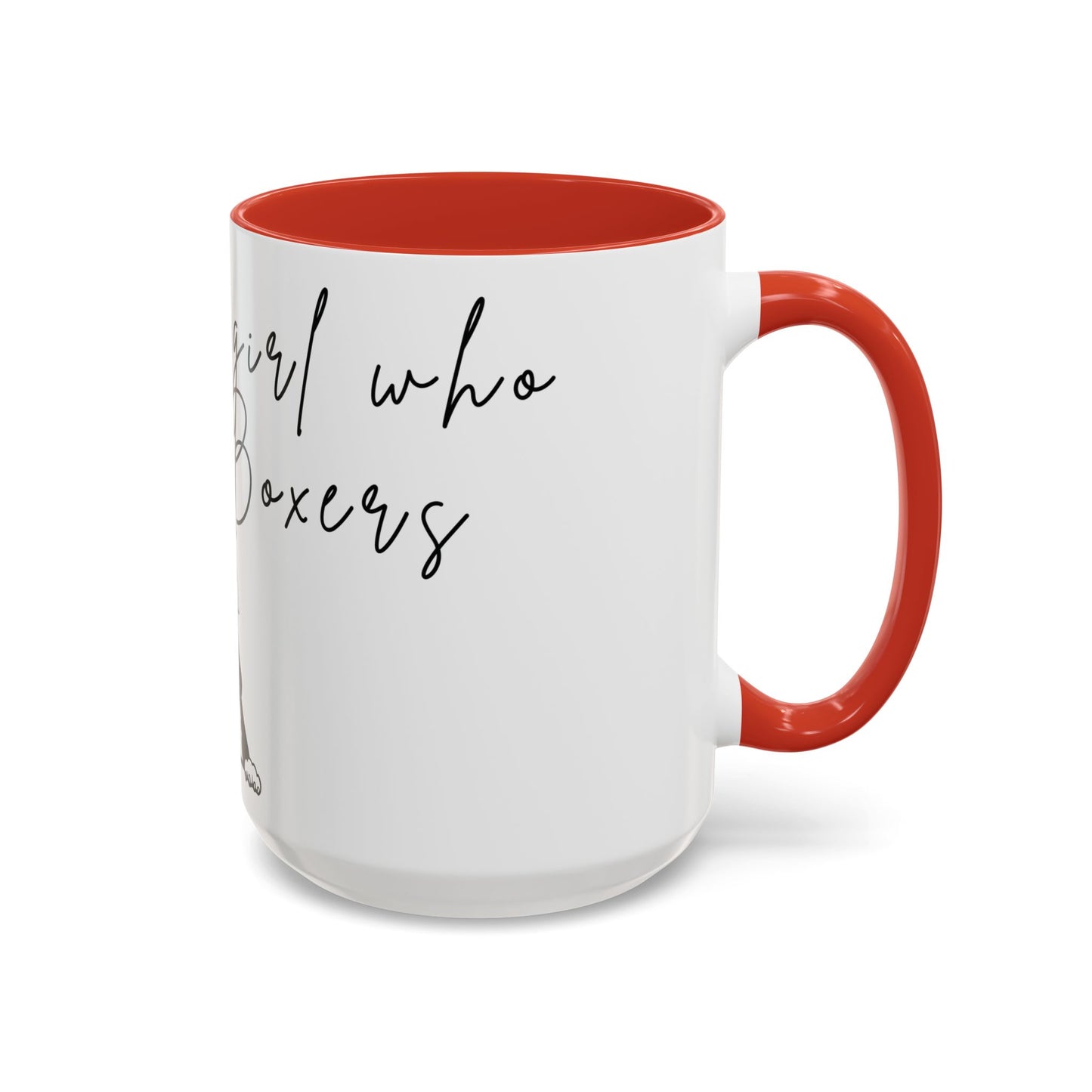 Just a Gril Who Loves Boxers- Accent Coffee Mug (11, 15oz)