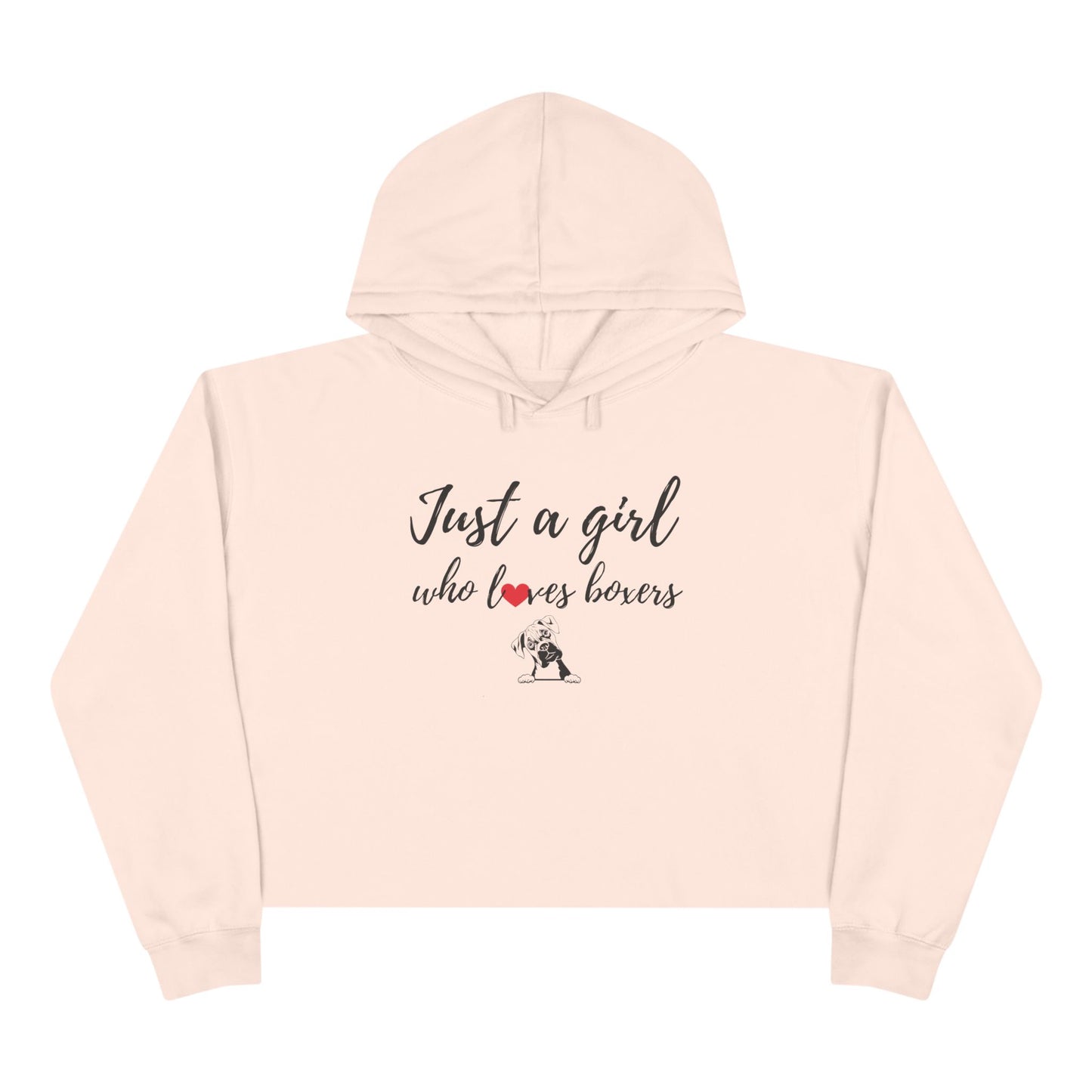Just A Girl Who Loves Boxers – Boxer Dog Crop Hoodie