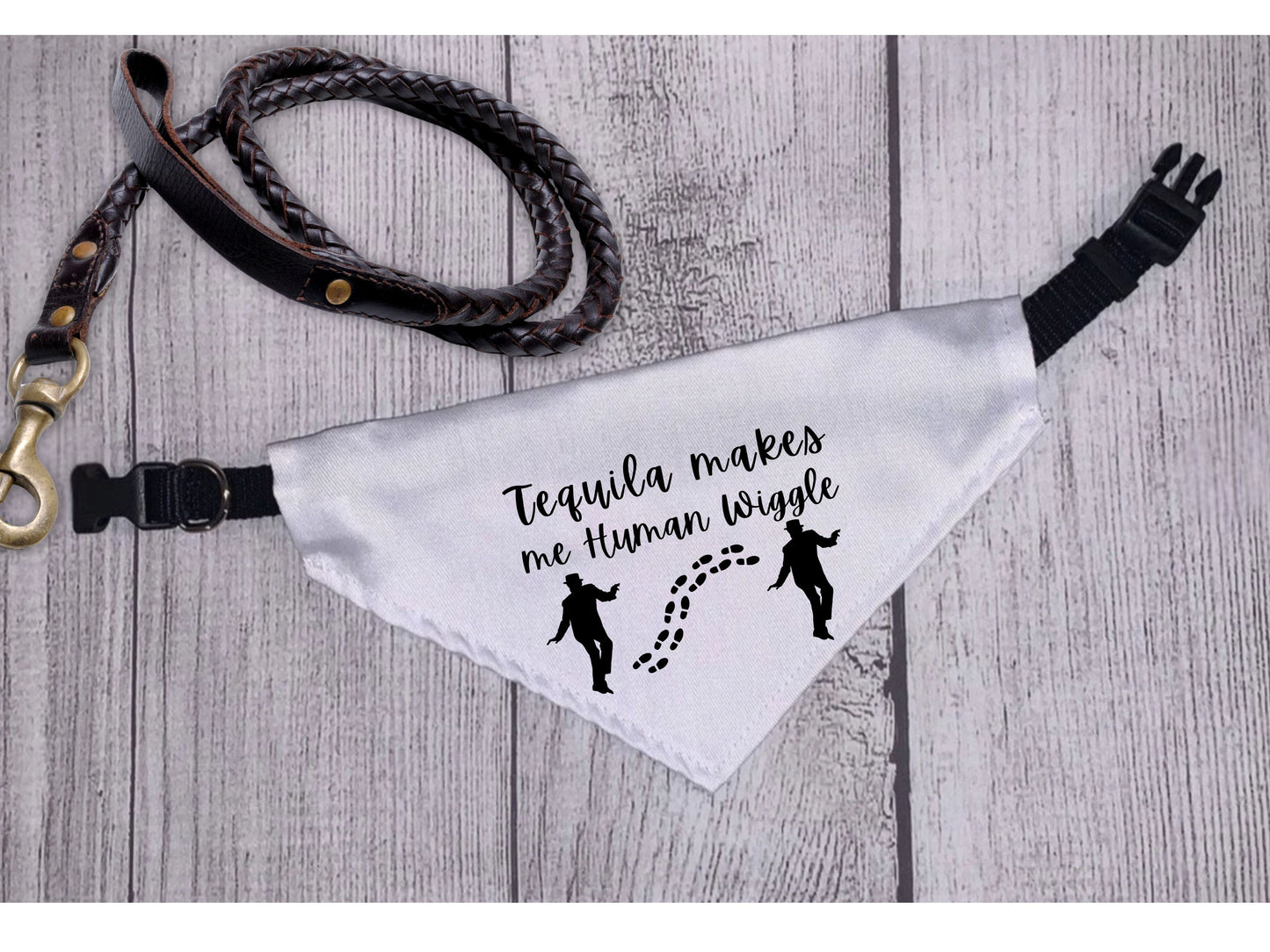 Tequila Makes Me Human Wiggle - Boxer Dog Pet Bandana