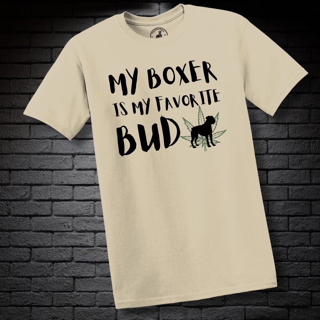 My Boxer Is My Favorite Bud (LEAF)- Boxer Dog Classic Shirt
