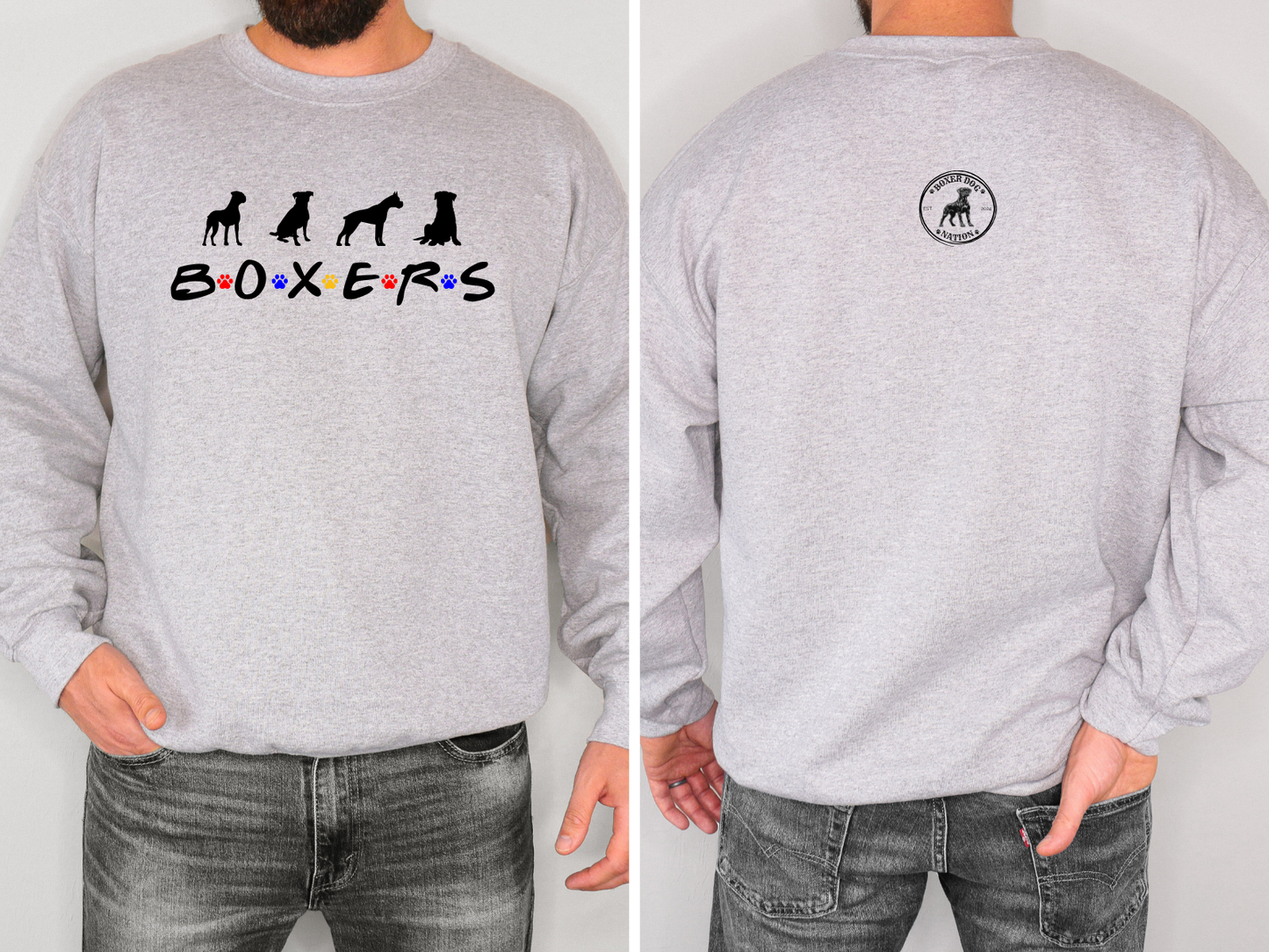 Boxers Are My People – Friends Style- Boxer Crewneck Sweatshirt