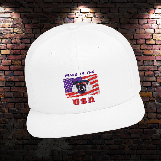 Boxer USA Flag- Flat Bill Snapback Hat