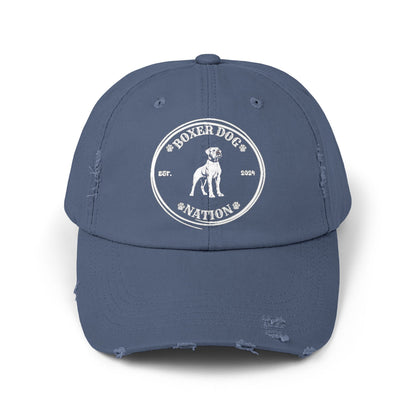 Boxer Dog Nation Logo- Distressed Hat