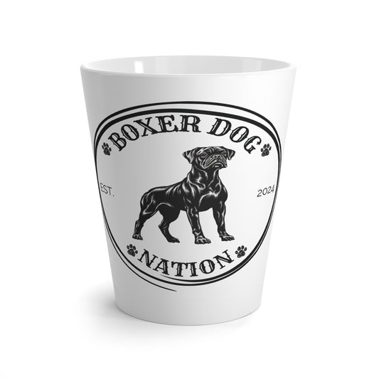 Boxer Dog Nation Logo - Boxer Dog Latte Mug