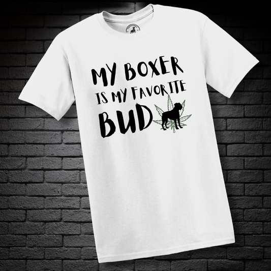 My Boxer Is My Favorite Bud (LEAF)- Boxer Dog Classic Shirt