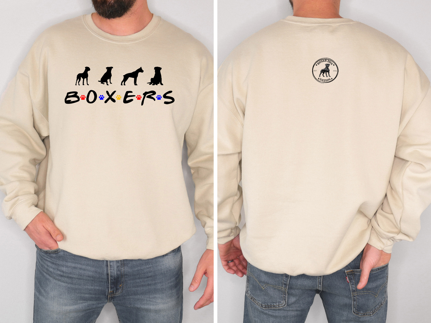 Boxers Are My People – Friends Style- Boxer Crewneck Sweatshirt