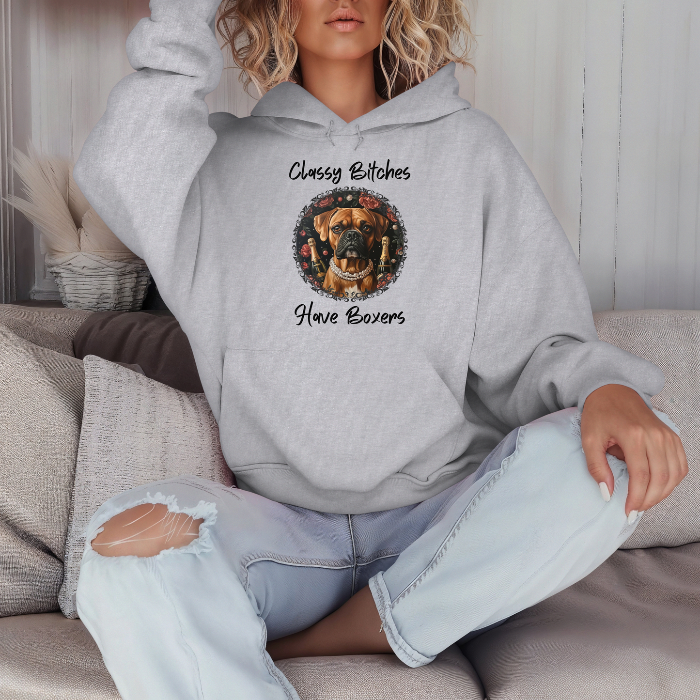 Classy Bitches Have Boxers- Classic All-Gender Hoodie