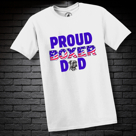 USA Proud Boxer Dad- Boxer Dog Classic Shirt