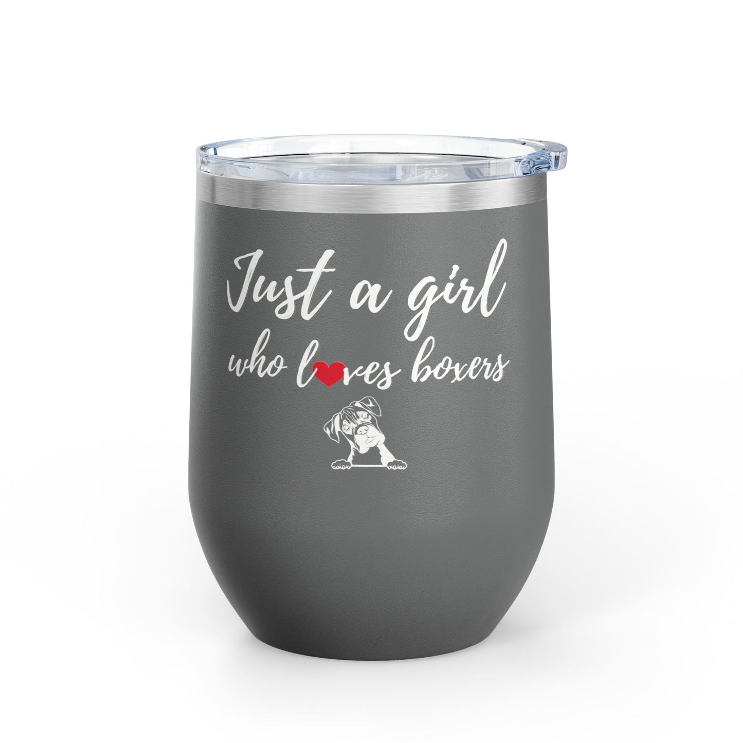 Just A Girl Who Loves Boxers - Boxer Dog Wine Tumbler