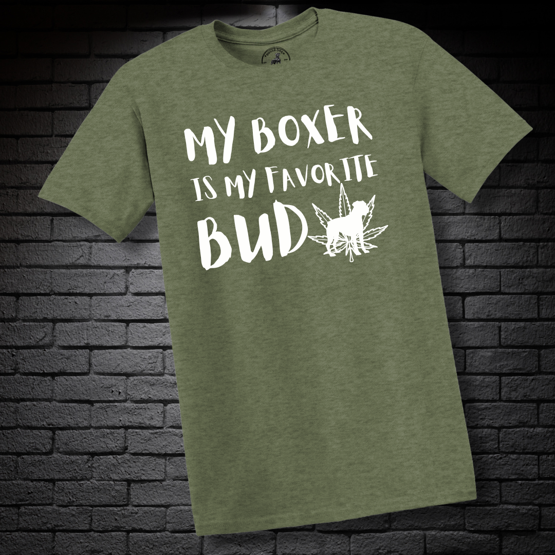 My Boxer Is My Favorite Bud (LEAF)- Boxer Dog Classic Shirt