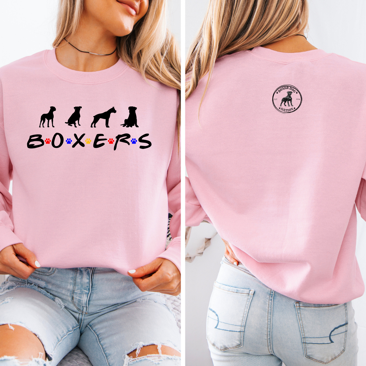 Boxers Are My People – Friends Style- Boxer Crewneck Sweatshirt