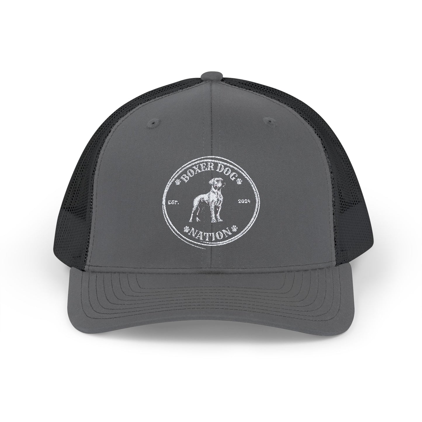 Boxer Dog Nation Logo- Snapback Trucker Hat