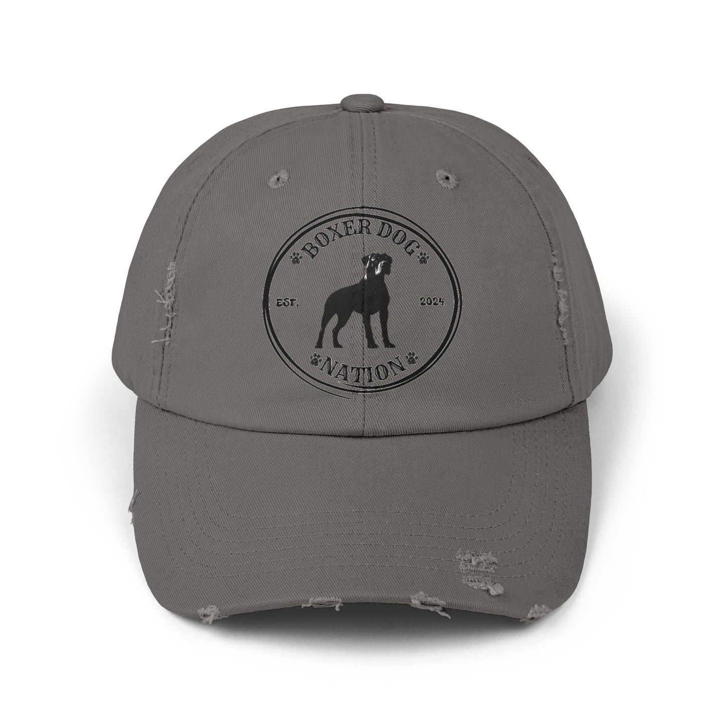 Boxer Dog Nation Logo- Distressed Hat