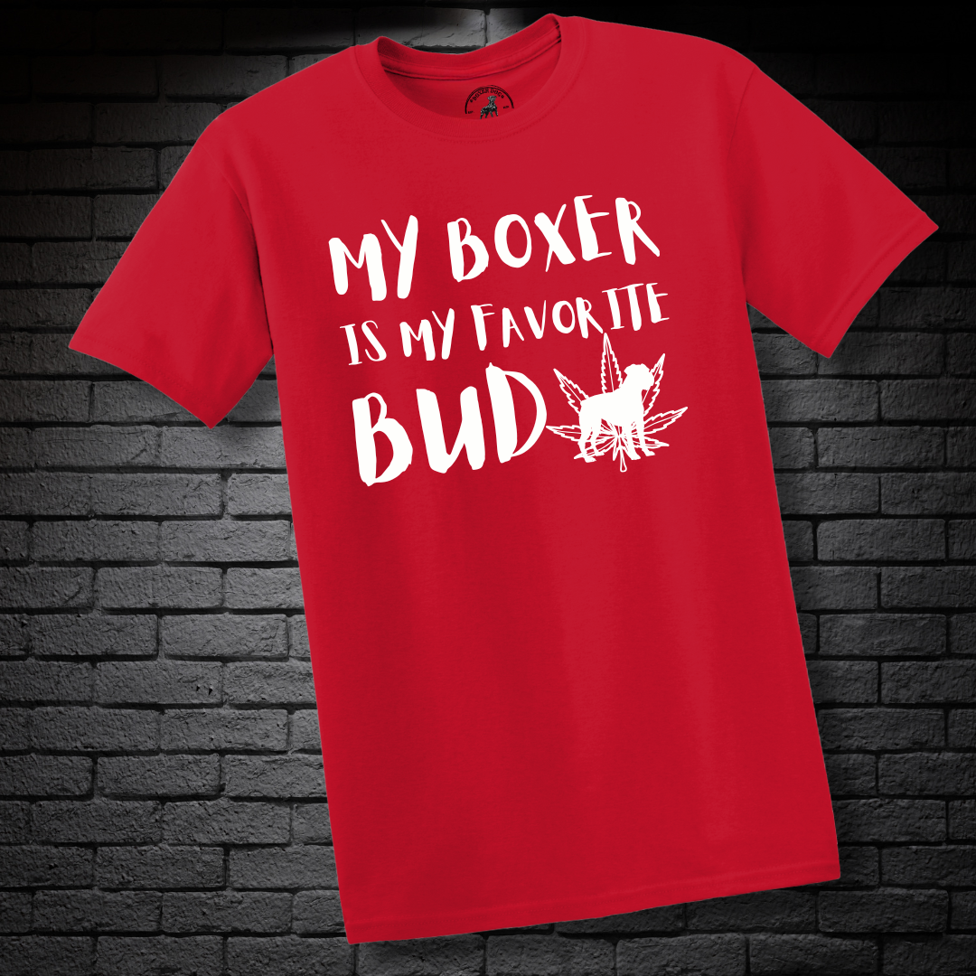 My Boxer Is My Favorite Bud (LEAF)- Boxer Dog Classic Shirt
