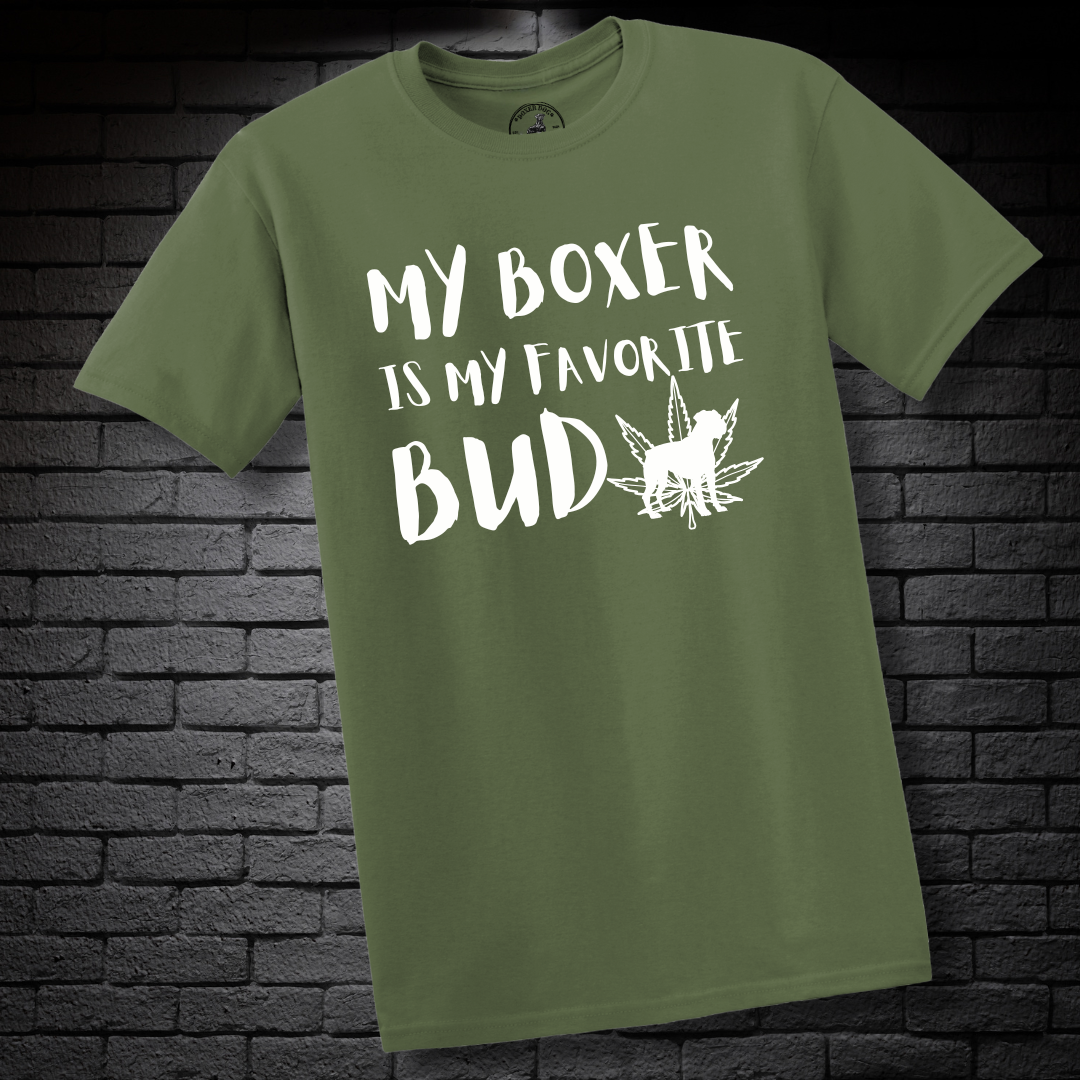 My Boxer Is My Favorite Bud (LEAF)- Boxer Dog Classic Shirt
