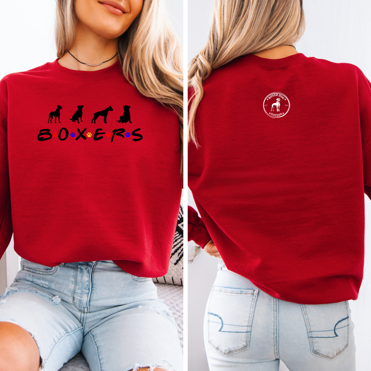 Boxers Are My People – Friends Style- Boxer Crewneck Sweatshirt