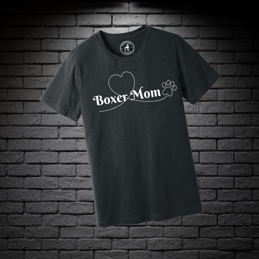 Boxer Mom Heart & Paw- Classic T-Shirt