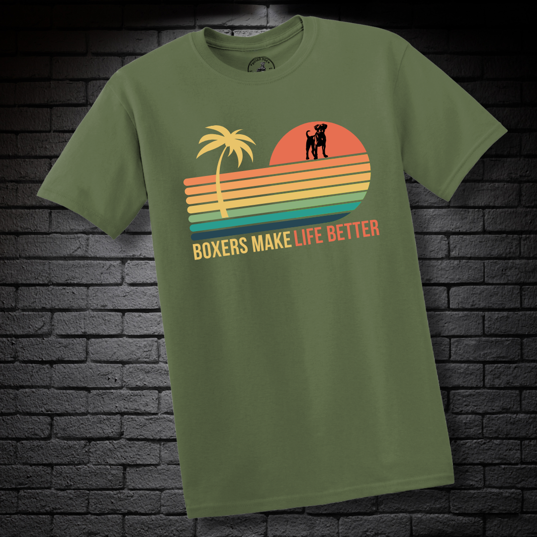 Boxers Make Life Better- Boxer Dog Classic Shirt