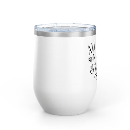 All I Need Is A Boxer & Wine - Boxer Dog Wine Tumbler