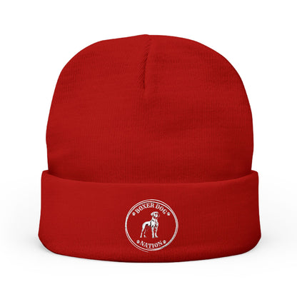 Boxer Dog Nation Logo Beanie – Embroidered & Built for the Obsessed