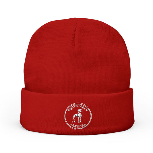 Boxer Dog Nation Logo Beanie – Embroidered & Built for the Obsessed