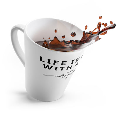 Life is better with a boxer, 2 or 3... - Boxer Dog Latte Mug