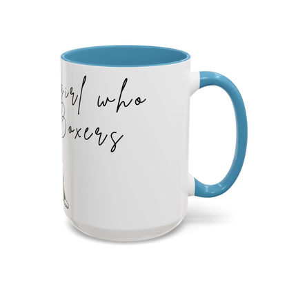 Just a Gril Who Loves Boxers- Accent Coffee Mug (11, 15oz)