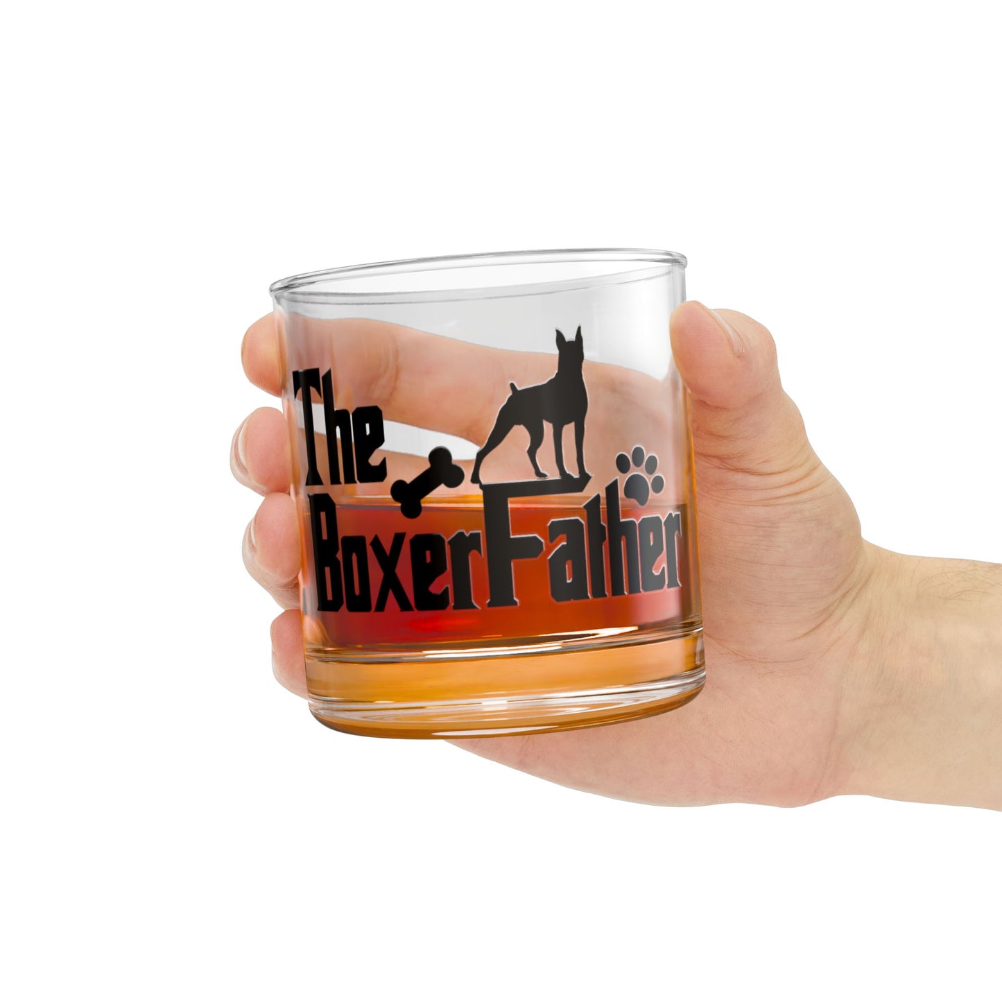 The BoxerFather - Boxer Dog Rocks Glass