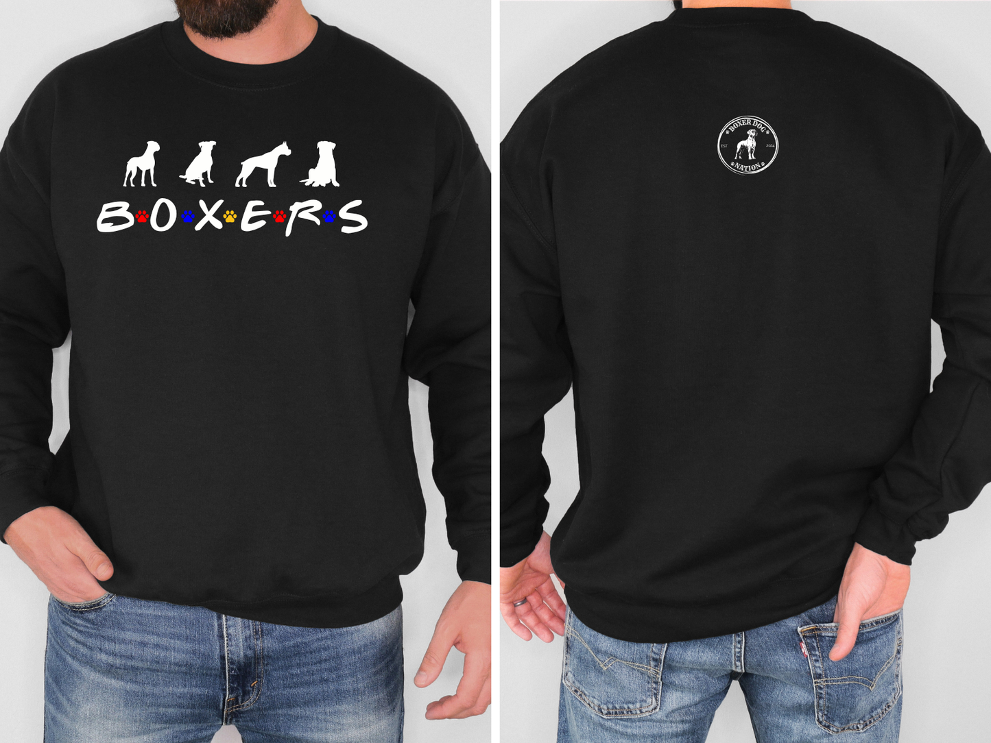 Boxers Are My People – Friends Style- Boxer Crewneck Sweatshirt