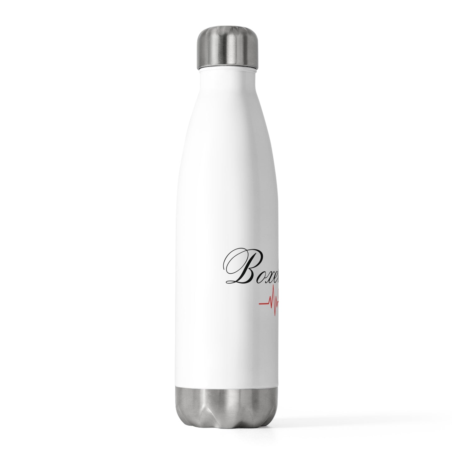 Boxer Mom Heartbeat with Paw- 20oz Insulated Bottle