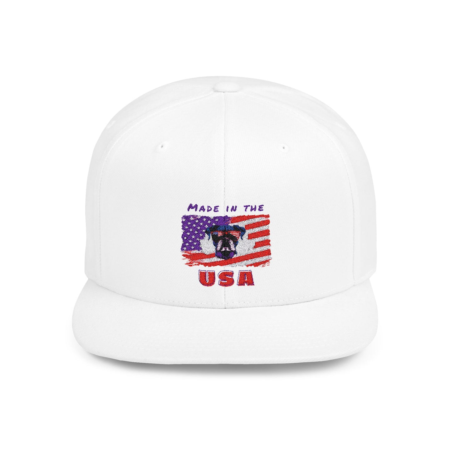 Boxer USA Flag- Flat Bill Snapback Hat