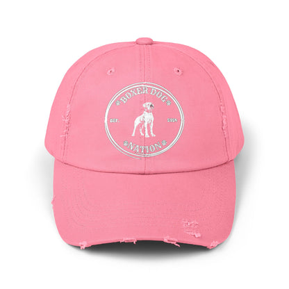 Boxer Dog Nation Logo- Distressed Hat