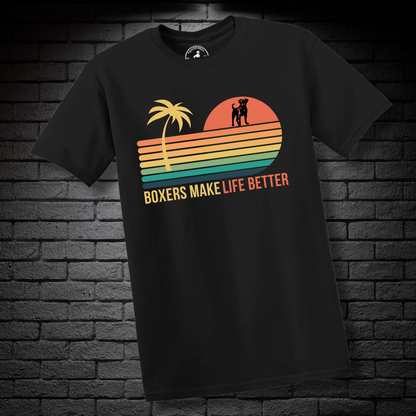 Boxers Make Life Better- Boxer Dog Classic Shirt