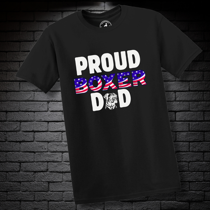 USA Proud Boxer Dad- Boxer Dog Classic Shirt