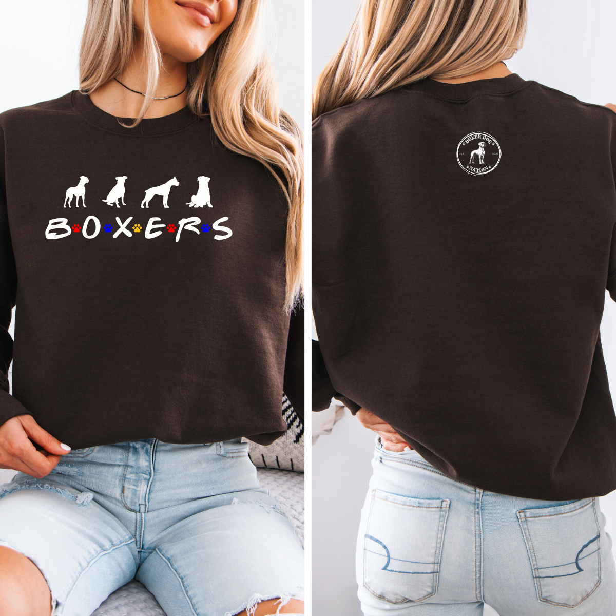 Boxers Are My People – Friends Style- Boxer Crewneck Sweatshirt