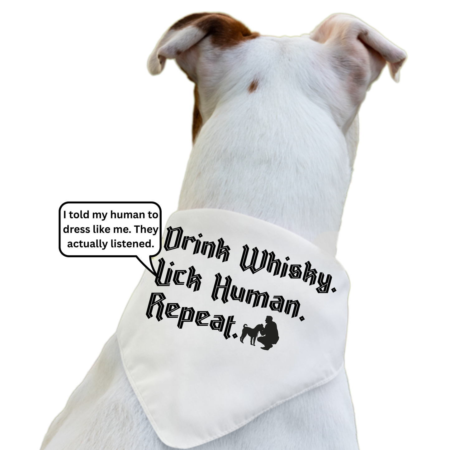 Drink Whisky. Lick Human. Repeat. - Boxer Dog Pet Bandana