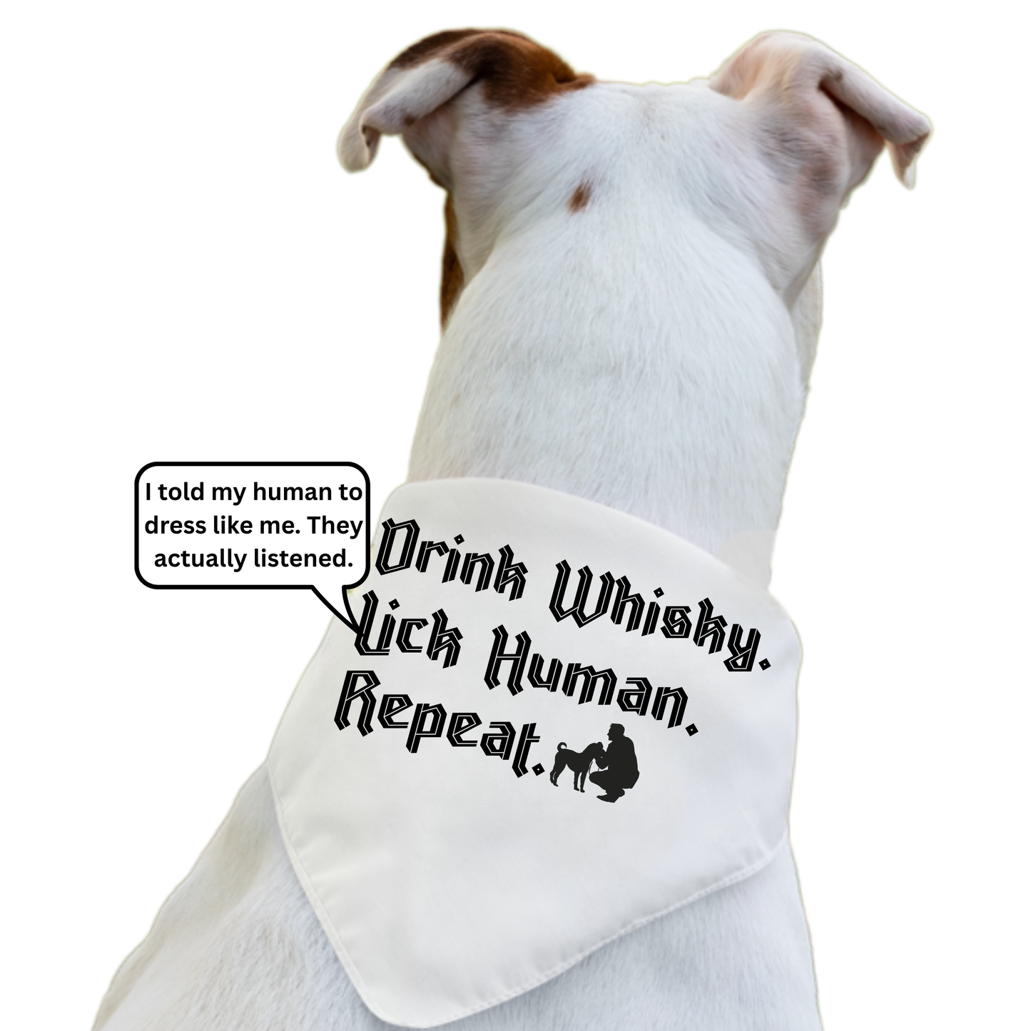Drink Whisky. Lick Human. Repeat. - Boxer Dog Pet Bandana