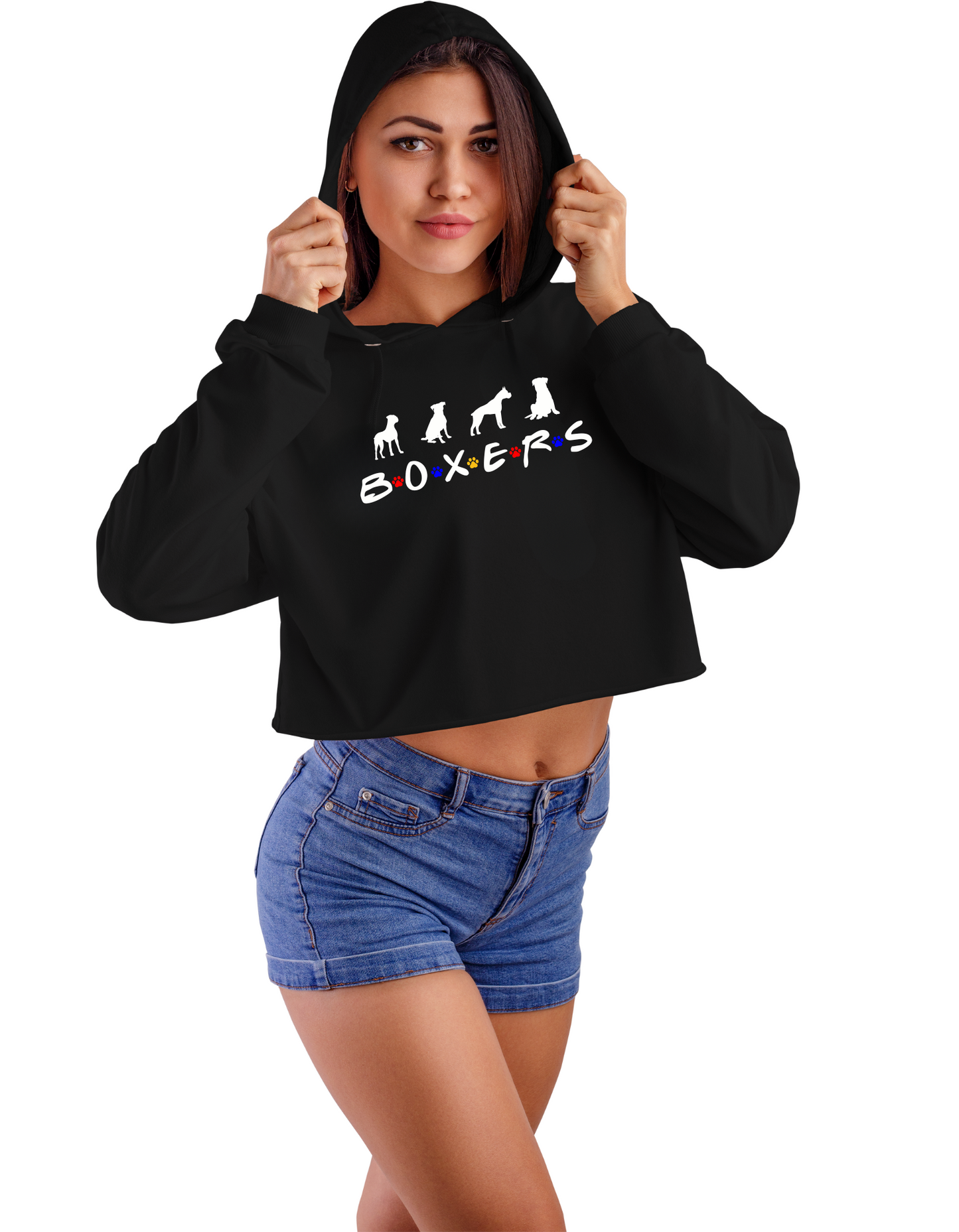 BOXERS............... But Make It Cute - Crop Hoodie